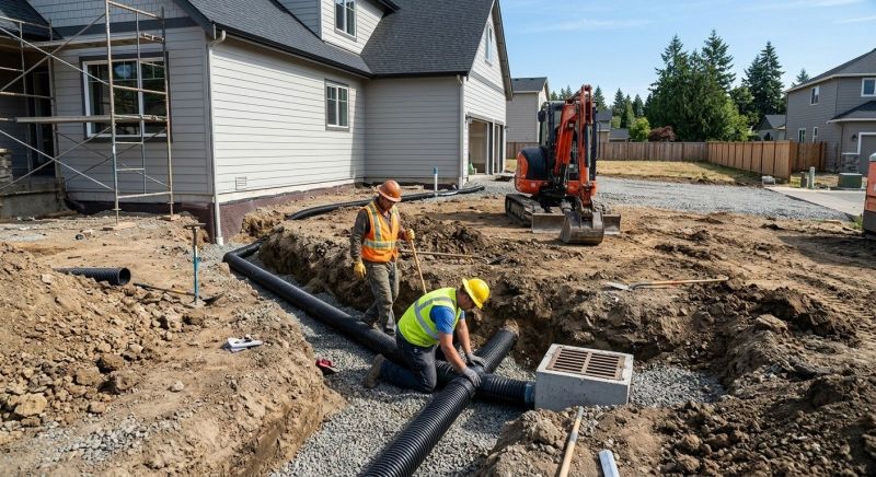 Underground Drain Installation in Tuscaloosa, AL